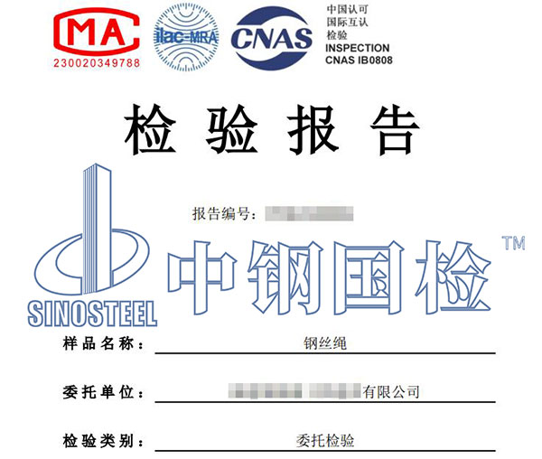 鋼絲繩質(zhì)量評(píng)價(jià)報(bào)告